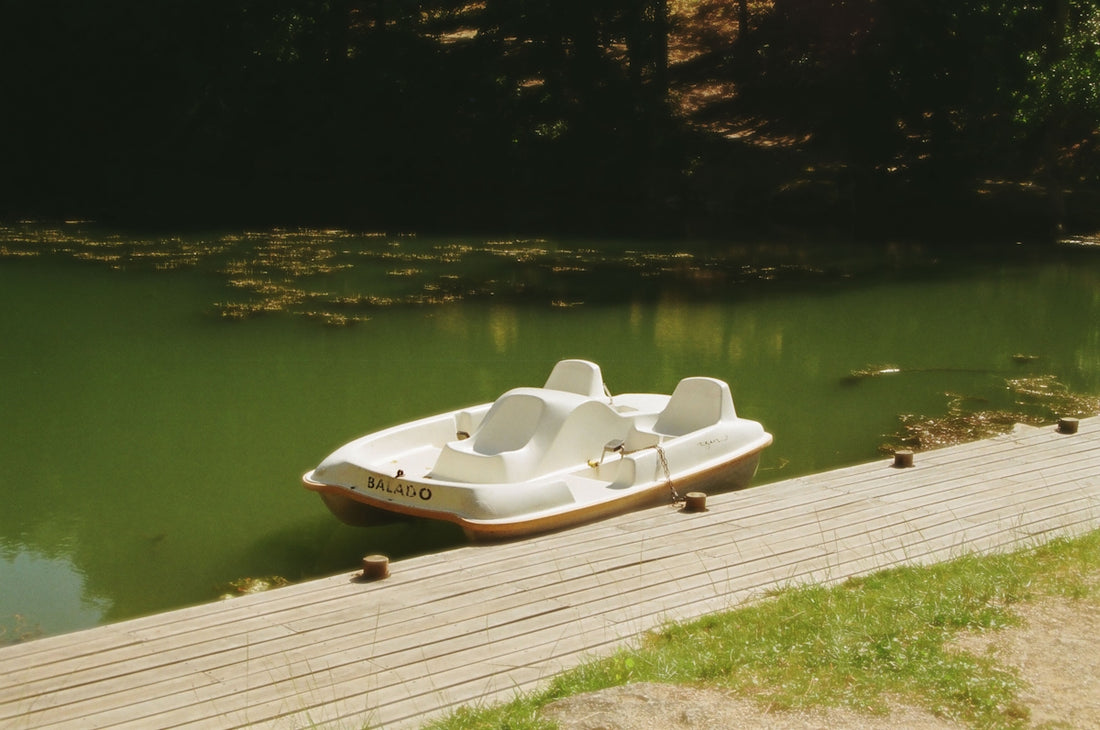 a row of boats on a dock