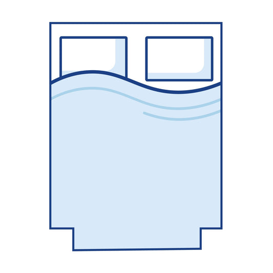 Bodyshape Rectangular Cut Out Corners Boat Mattress - Double