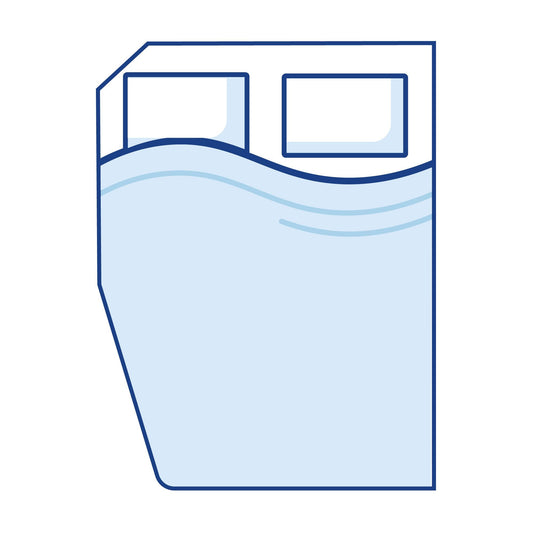 Bodyshape Left Curved Cut Corners Boat Mattress - King