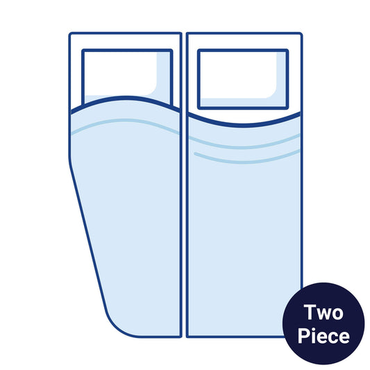 Bodyshape Left Two Piece Boat Mattress Topper - Double