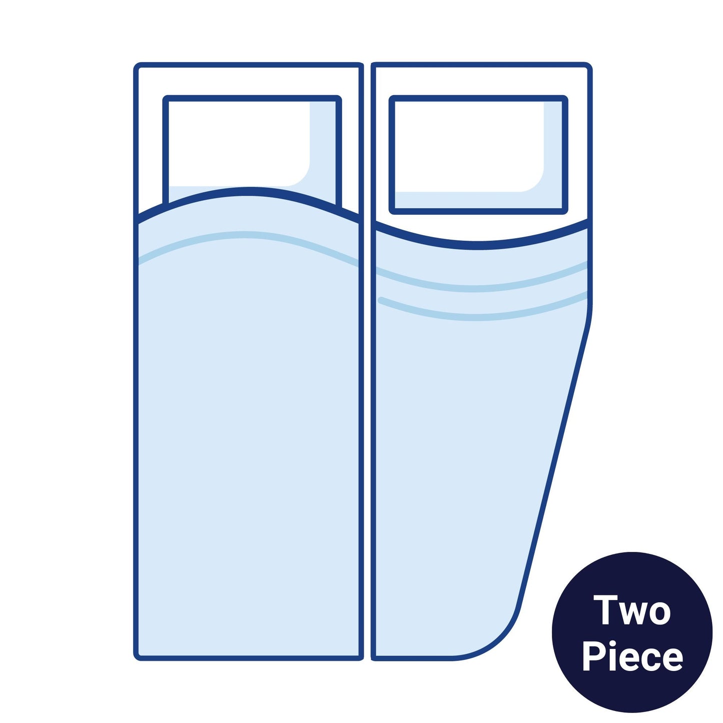 Bodyshape Right Two Piece Boat Mattress Topper - Single