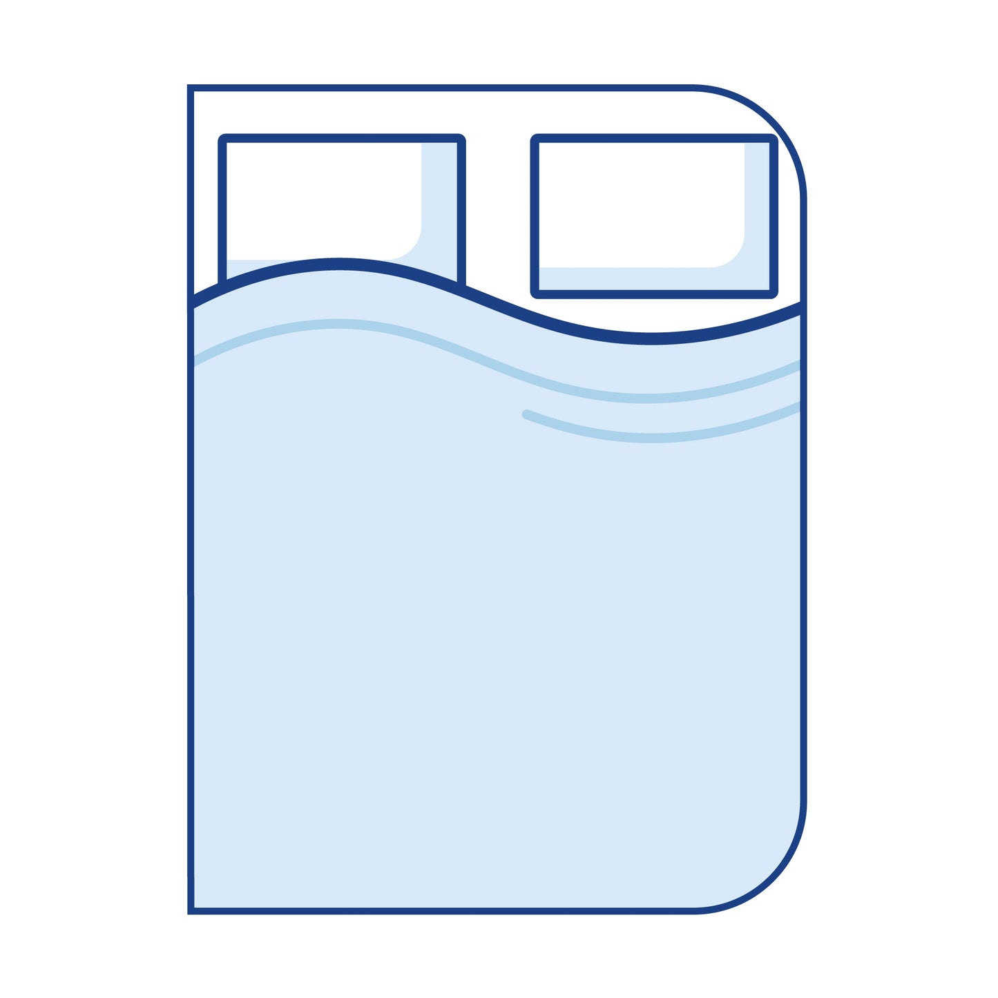 Coolplus Right Corners Curved Boat Mattress Topper - King